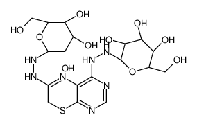 (2R,3S,4S,5R,6R)-2-(hydroxymethyl)-6-[2-[4-[2-[(2R,3R,4S,5S,6R)-3,4,5-trihydroxy-6-(hydroxymethyl)oxan-2-yl]hydrazinyl]-7H-pyrimido[4,5-b][1,4]thiazin-6-yl]hydrazinyl]oxane-3,4,5-triol Structure