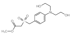 methyl 2-[[4-(bis(2-hydroxyethyl)amino)phenyl]methylsulfonyl]acetate Structure