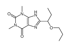1,3-dimethyl-8-(1-propoxypropyl)-7H-purine-2,6-dione结构式