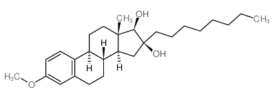 Estra-1,3,5(10)-triene-16,17-diol,3-methoxy-16-octyl-, (16b,17b)- (9CI)结构式