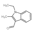 1-乙基-2-甲基-1H-吲哚-3-甲醛结构式