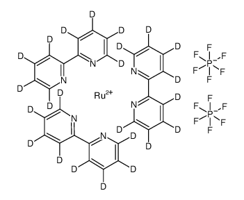 ruthenium(2+),2,3,4,5-tetradeuterio-6-(3,4,5,6-tetradeuteriopyridin-2-yl)pyridine,dihexafluorophosphate Structure