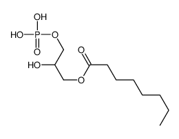 (2-hydroxy-3-phosphonooxypropyl) octanoate Structure