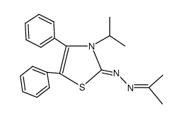 3-isopropyl-4,5-diphenyl-3H-thiazol-2-one isopropylidenehydrazone结构式