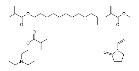 2-(diethylamino)ethyl 2-methylprop-2-enoate,dodecyl 2-methylprop-2-enoate,1-ethenylpyrrolidin-2-one,methyl 2-methylprop-2-enoate结构式