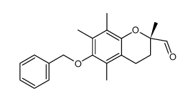 (+) (S)-6-benzyloxy-2,5,7,8-tetramethyl-chroman-2-carbaldhyde结构式