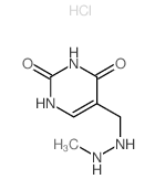 2,4(1H,3H)-Pyrimidinedione,5-[(2-methylhydrazinyl)methyl]-, hydrochloride (1:1) structure