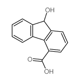 9H-Fluorene-4-carboxylicacid, 9-hydroxy-结构式
