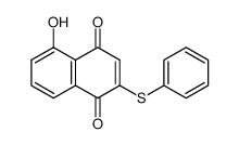 5-hydroxy-2-(phenylthio)-1,4-naphthoquinone结构式