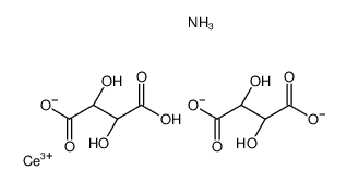 azanium, cerium(+3) cation, (2R,3R)-2,3-dihydroxybutanedioate picture