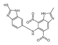 5-[(2-methyl-4,6-dinitro-1H-benzimidazol-5-yl)amino]-1,3-dihydrobenzimidazole-2-thione结构式