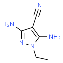 1H-Pyrazole-4-carbonitrile,3,5-diamino-1-ethyl- Structure