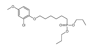 2-chloro-1-(6-dipropoxyphosphorylhexoxy)-4-methoxybenzene结构式