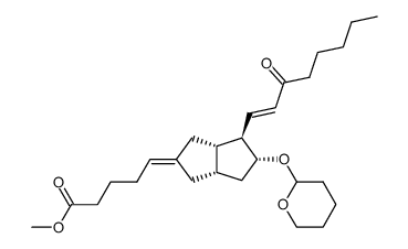 (5E and 5Z)-15-dehydro-6a-carbaprostaglandin I2 methyl ester tetrahydropyranyl ether Structure