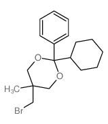 5-(bromomethyl)-2-cyclohexyl-5-methyl-2-phenyl-1,3-dioxane结构式