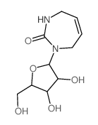 2H-1,3-Diazepin-2-one,1,3,4,6-tetrahydro-1-b-D-ribofuranosyl- (9CI) Structure