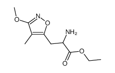 ethyl 2-amino-3-(3-methoxy-4-methylisoxazol-5-yl)propanoate Structure