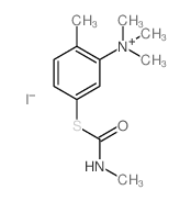 Benzenaminium,N,N,N,2-tetramethyl-5-[[(methylamino)carbonyl]thio]-, iodide (1:1) Structure