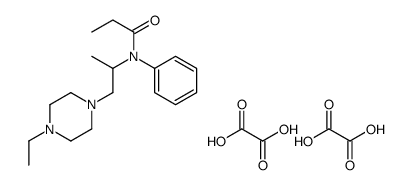 N-(1-Methyl-2-(4-ethylpiperazino)ethyl)propionanilide dioxalate structure