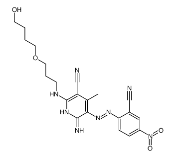 6-amino-5-[(2-cyano-4-nitrophenyl)azo]-2-[[3-(4-hydroxybutoxy)propyl]amino]-4-methyl-3-Pyridinecarbonitrile structure