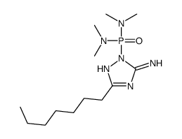 2-[bis(dimethylamino)phosphoryl]-5-heptyl-1,2,4-triazol-3-amine Structure