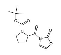 2-(2-Oxo-oxazole-3-carbonyl)-pyrrolidine-1-carboxylic acid tert-butyl ester Structure