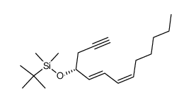 tert-butyldimethyl(((R,5E,7Z)-trideca-5,7-dien-1-yn-4-yl)oxy)silane Structure