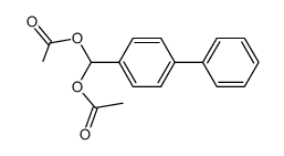 1,1-diacetoxy-1-(4-biphenyl)methane结构式