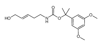 (5-hydroxy-pent-3-enyl)-carbamic acid 1-(3,5-dimethoxy-phenyl)-1-methyl-ethyl ester结构式