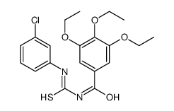 N-[(3-chlorophenyl)carbamothioyl]-3,4,5-triethoxybenzamide结构式