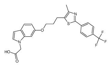 (6-{3-[4-methyl-2-(4-trifluoromethyl-phenyl)-thiazol-5-yl]-propoxy}-indol-1-yl)-acetic acid结构式