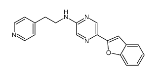 5-(1-benzofuran-2-yl)-N-(2-pyridin-4-ylethyl)pyrazin-2-amine结构式