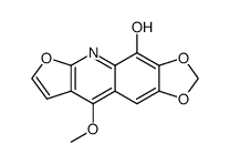 9-methoxy-[1,3]dioxolo[4,5-g]furo[2,3-b]quinolin-4-ol结构式