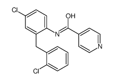 N-[4-chloro-2-[(2-chlorophenyl)methyl]phenyl]pyridine-4-carboxamide Structure