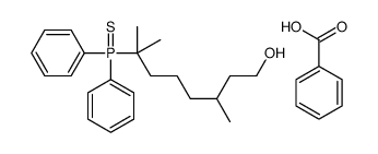 benzoic acid,7-diphenylphosphinothioyl-3,7-dimethyloctan-1-ol结构式