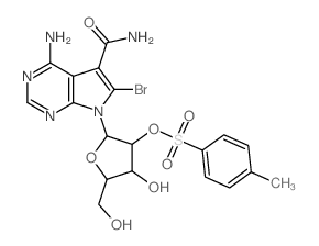 7H-Pyrrolo[2,3-d]pyrimidine-5-carboxamide,4-amino-6-bromo-7-[2-O-[(4-methylphenyl)sulfonyl]-b-D-ribofuranosyl]- picture