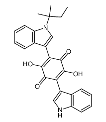 2,5-dihydroxy-3-(1H-indol-3-yl)-6-(1-(tert-pentyl)-1H-indol-3-yl)cyclohexa-2,5-diene-1,4-dione Structure