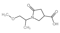 1-(2-Methoxy-1-methyl-ethyl)-5-oxo-pyrrolidine-3-carboxylic acid结构式