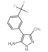3-METHYL-4-[3-(TRIFLUOROMETHYL)PHENYL]-1H-PYRAZOL-5-AMINE Structure