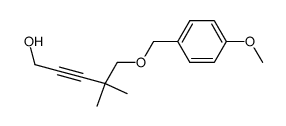 5-(4-methoxybenzyloxy)-4,4-dimethyl-2-pentyn-1-ol结构式