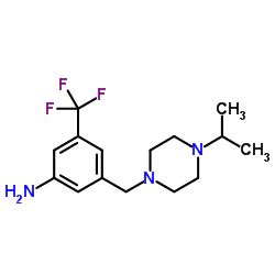 3-[(4-Isopropyl-1-piperazinyl)methyl]-5-(trifluoromethyl)aniline Structure
