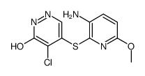 4-(3-amino-6-methoxypyridin-2-yl)sulfanyl-5-chloro-1H-pyridazin-6-one Structure