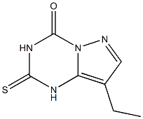 Pyrazolo[1,5-a]-1,3,5-triazin-4(1H)-one, 8-ethyl-2,3-dihydro-2-thioxo- Structure