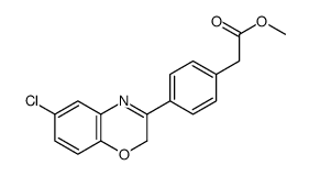 4-(6-Chloro-2H-1,4-benzoxazin-3-yl)benzeneacetic acid methyl ester结构式