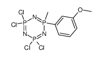 2,2,4,4-Tetrachloro-6-(3-methoxy-phenyl)-6-methyl-2λ5,4λ5,6λ5-[1,3,5,2,4,6]triazatriphosphinine Structure