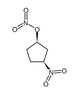 cis-1-nitrato-3-nitrocyclopentane Structure