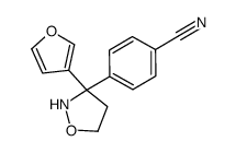 4-[3-(furan-3-yl)-1,2-oxazolidin-3-yl]benzonitrile结构式