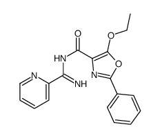 N-[amino(pyridin-2-yl)methylidene]-5-ethoxy-2-phenyl-1,3-oxazole-4-carboxamide结构式