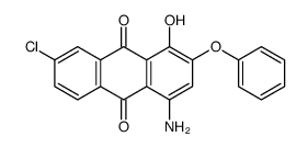 4-amino-7-chloro-1-hydroxy-2-phenoxyanthracene-9,10-dione结构式