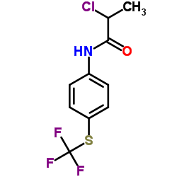 2-CHLORO-N-(4-TRIFLUOROMETHYLSULFANYL-PHENYL)-PROPIONAMIDE结构式